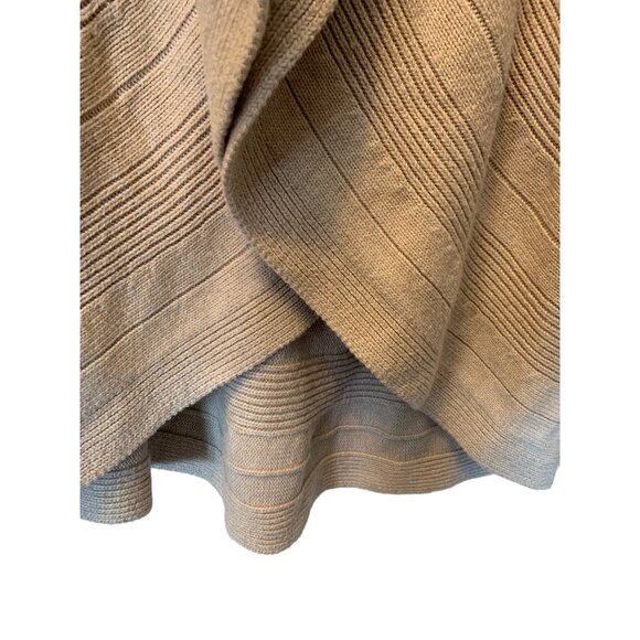 👗 2/$30 👗 White House Black Market Small Tan Cardigan Cascading Front - Picture 2 of 8